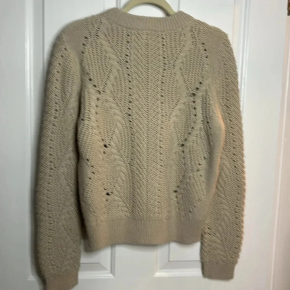 EUC VANESSA BRUNO women’s light beige crewneck sweater size medium - Picture 5 of 6